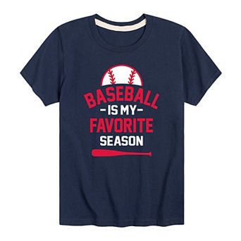 Boys 8-20 Baseball Is My Favorite Season Tee