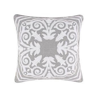 Levtex Home Mills Gray Medallion Feather-fill Throw Pillow