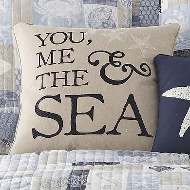 Levtex Home Cerralvo You Me Sea Feather-fill Throw Pillow