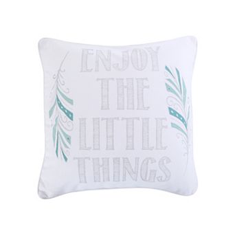 Levtex Home Spa Pintuck Enjoy Little Things Feather-fill Throw Pillow