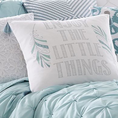 Levtex Home Spa Pintuck Enjoy Little Things Feather-fill Throw Pillow