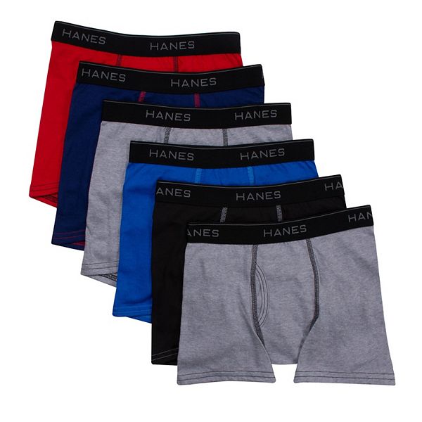 Boys Hanes Ultimate® 5-Pack +1 Bonus Pair Super Soft Lightweight Boxer ...