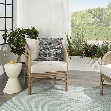 Mina Victory Woven Stripes & Dots Indoor Outdoor Throw Pillow