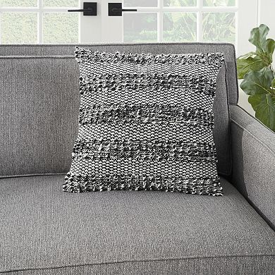 Mina Victory Woven Stripes & Dots Indoor Outdoor Throw Pillow