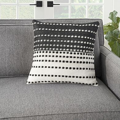 Mina Victory Woven And Stitched Indoor Outdoor Throw Pillow