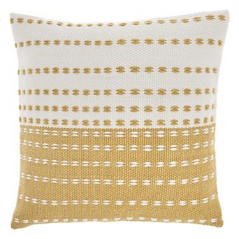 Mina Victory Woven And Stitched Indoor Outdoor Throw Pillow