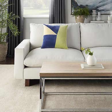 Mina Victory Life Styles Color Block Velvet Abstract Throw Pillow