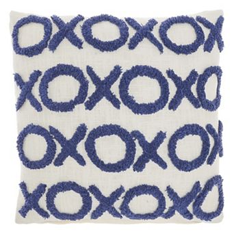 Mina Victory Life Styles Tufted XOXO Indoor Throw Pillow