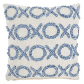 Mina Victory Life Styles Tufted XOXO Indoor Throw Pillow