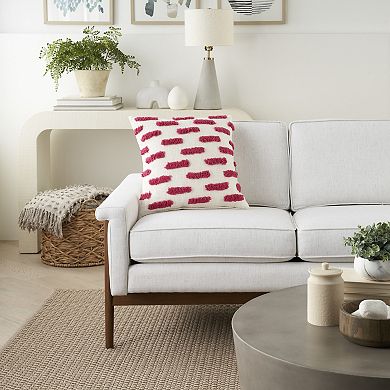Mina Victory Life Styles Tufted Lines Indoor Throw Pillow