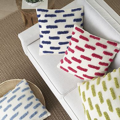Mina Victory Life Styles Tufted Lines Indoor Throw Pillow