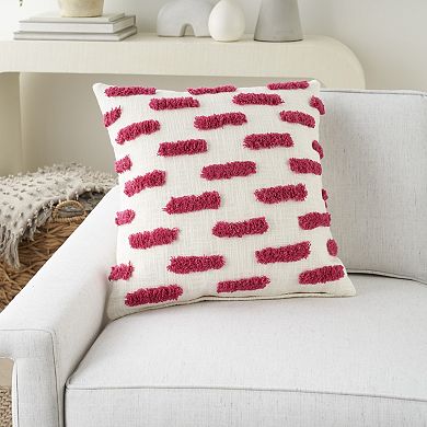 Mina Victory Life Styles Tufted Lines Indoor Throw Pillow