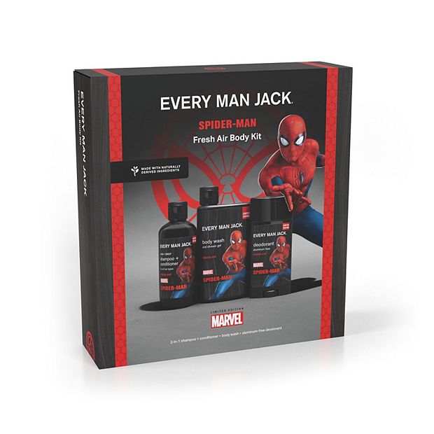 Every Man Jack Marvel Spider-Man Bath and Body Gift Set for Men, Naturally  Derived 