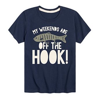 Boys 8-20 My Weekends Are Off The Hook Tee