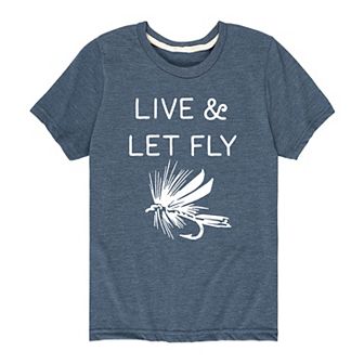 Boys 8-20 Life And Let Fly Fishing Tee