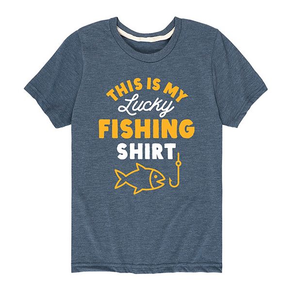 Boys 8-20 This Is My Lucky Fishing Shirt Tee