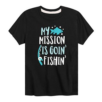 Boys 8-20 My Mission Is Goin Fishin Tee