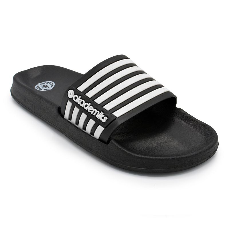 Akademiks Big Kid Boys Slide Sandals, Boys, Size: 6, Black
