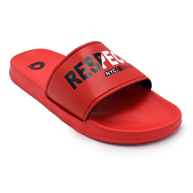 Akademiks Respect Big Kid Boys Slide Sandals, Boys, Size: 4, Red