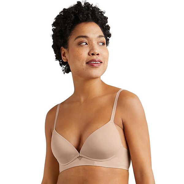 Maidenform Women's One Fab Fit Wireless Demi Bra with Convertible Straps  and Lightly Lined Cups