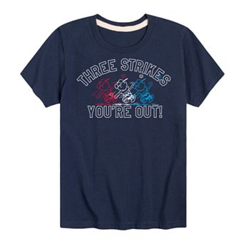 Boys 8-20 Peanuts Baseball Three Strikes Tee