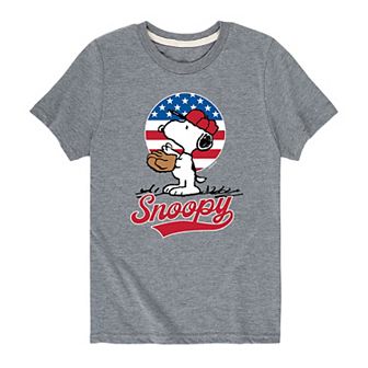Boys 8-20 Peanuts Americana Baseball Tee