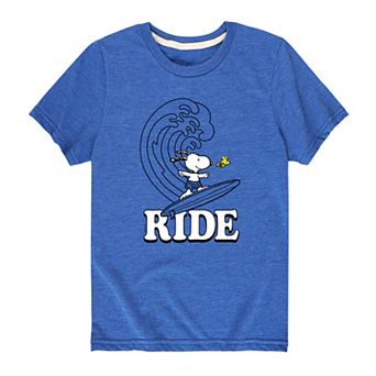 Boys 8-20 Peanuts Snoopy Ride Wave Beach Tee