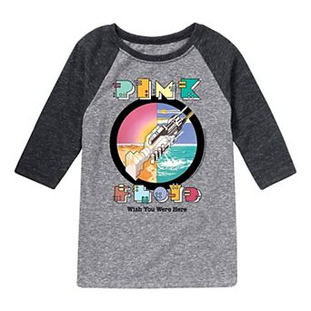Boys 8-20 Pink Floyd Robot Handshake Raglan Tee