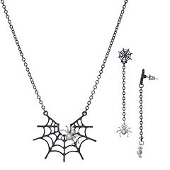 Spider Web Earrings  Necklace