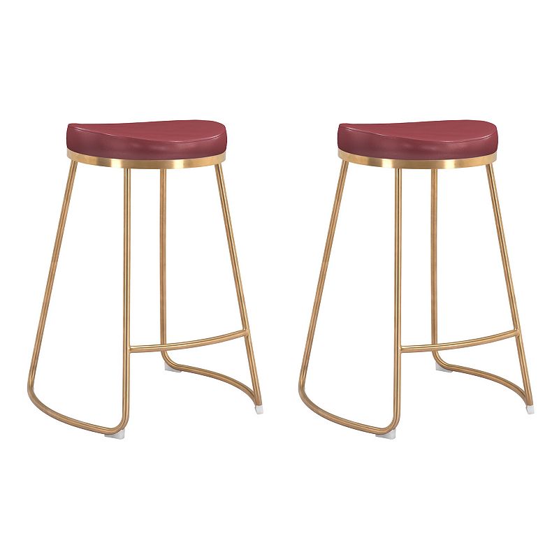 Bree Counter Stool 2-piece Set, Red