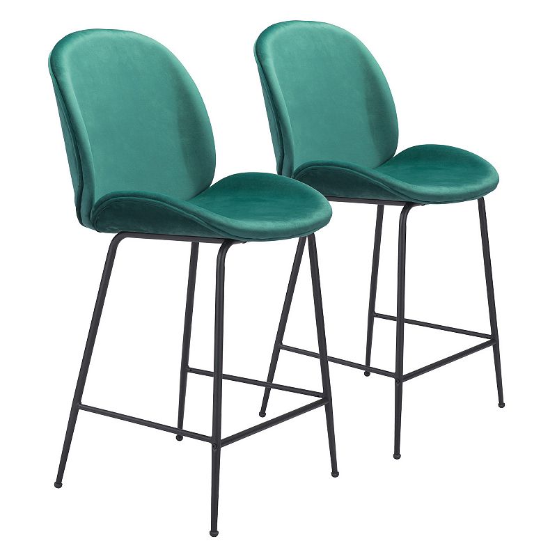 Miles Counter Chair, Green