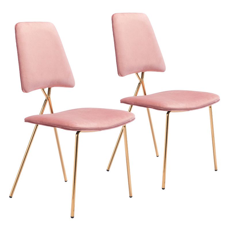 Chloe Dining Chair 2-piece Set, Pink