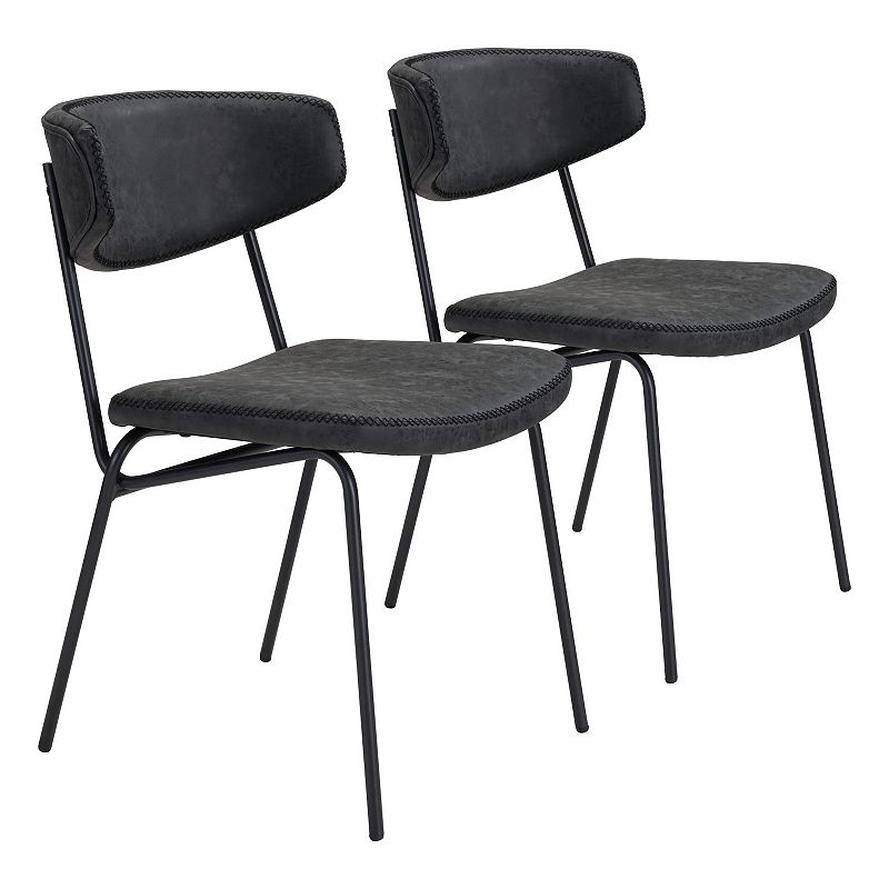 Ellen Dining Chair 2-piece Set, Black