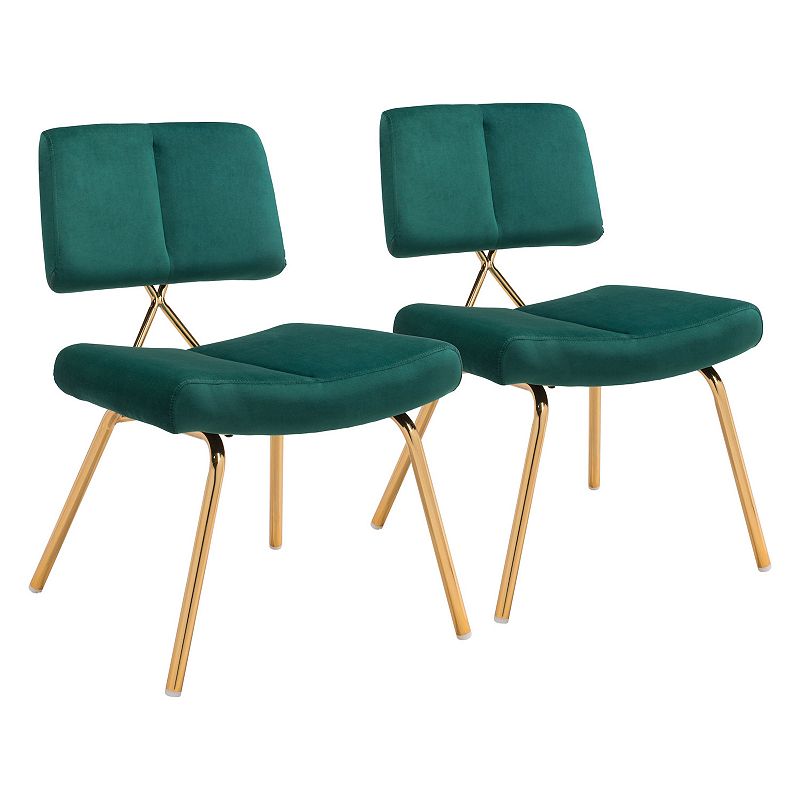 Nicole Dining Chair 2-piece Set, Green