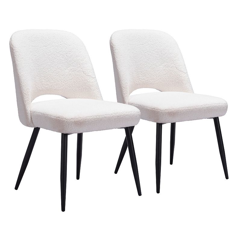 Teddy Dining Chair 2-piece Set, White