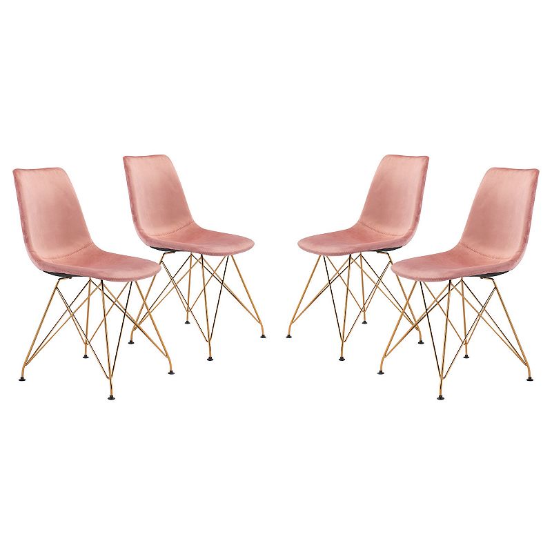 Parker Dining Chair 4-piece Set, Pink