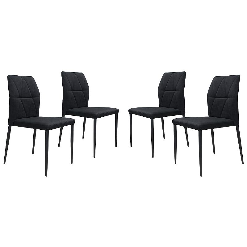 Revolution Dining Chair 4-piece Set, Black