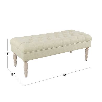 HomePop Classic Tufted Bench