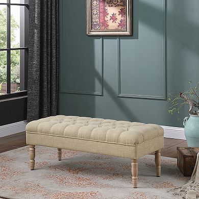 HomePop Classic Tufted Bench