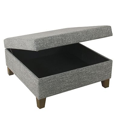 HomePop Luxury Square Storage Ottoman