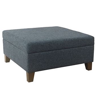 HomePop Luxury Square Storage Ottoman