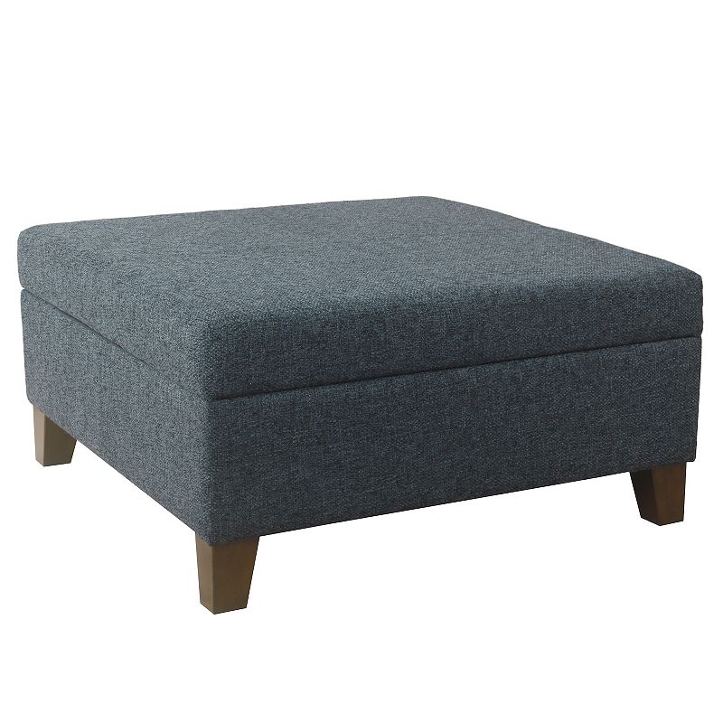 HomePop Luxury 32” Square Storage Ottoman