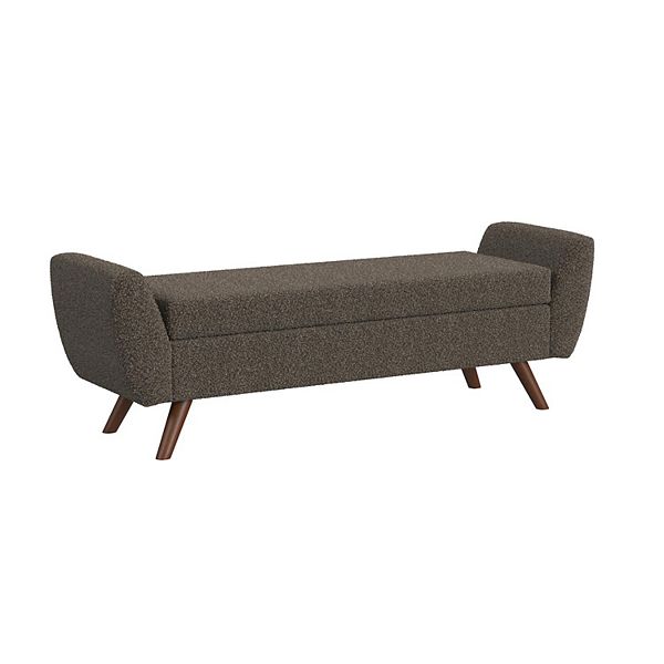 HomePop Modern Storage Bench - Brown