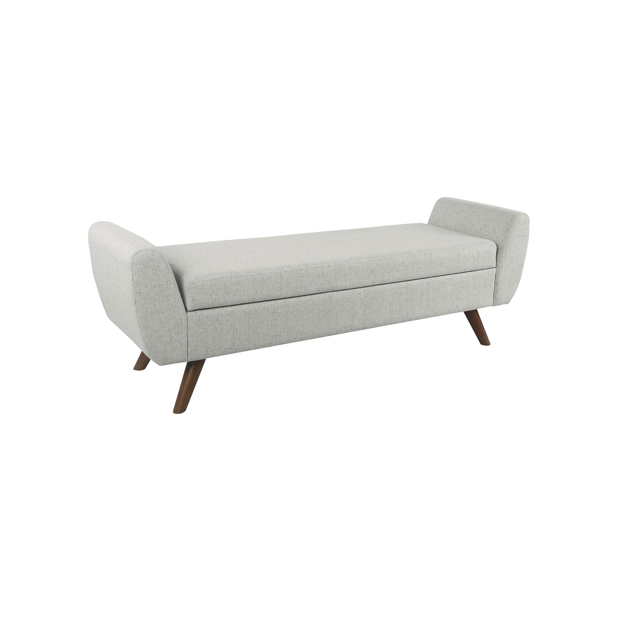 HomePop Modern Storage Bench, Gray