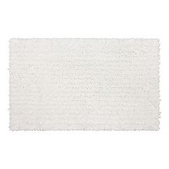 Mohawk Home Metaphor Bath 24-in x 60-in Arctic White Polyester Bath Runner  in the Bathroom Rugs & Mats department at
