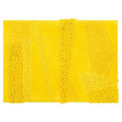 YELLOW FLUFFY BATHROOM Rug Set of 2, Ultra Soft and Quality