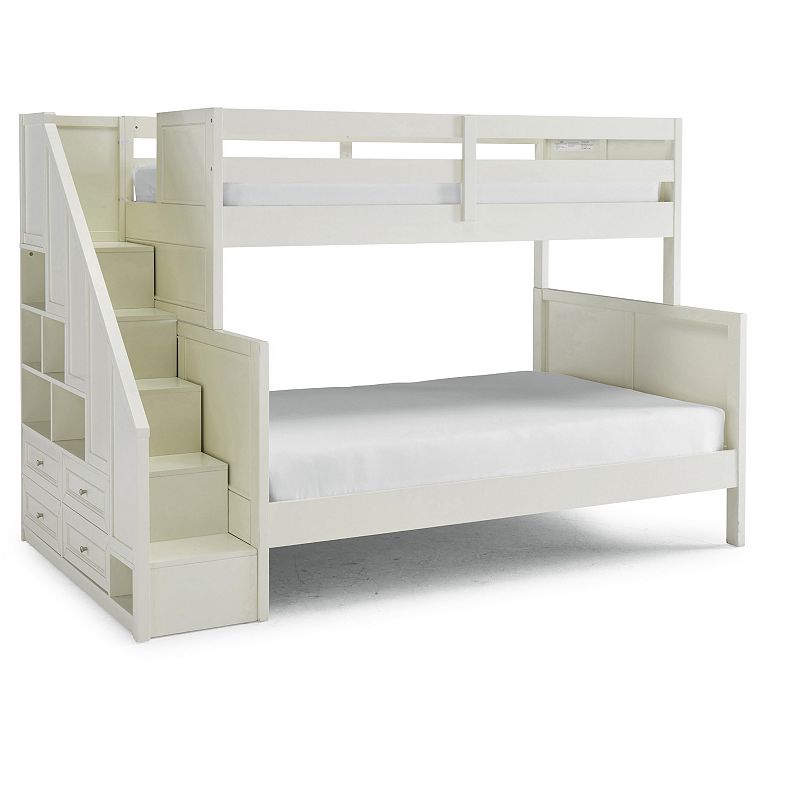 18766039 homestyles Naples Twin Over Full Bunk Bed, White sku 18766039
