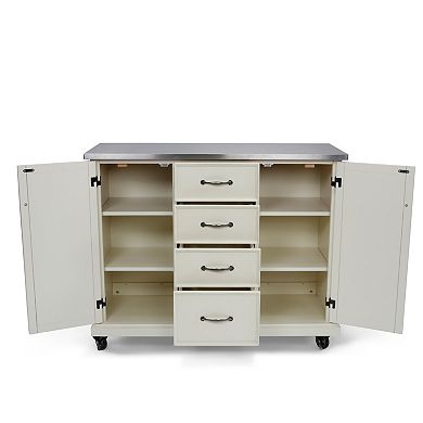 homestyles Seaside Lodge Stainless Steel Top Kitchen Island / Cart