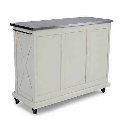 homestyles Seaside Lodge Stainless Steel Top Kitchen Island / Cart