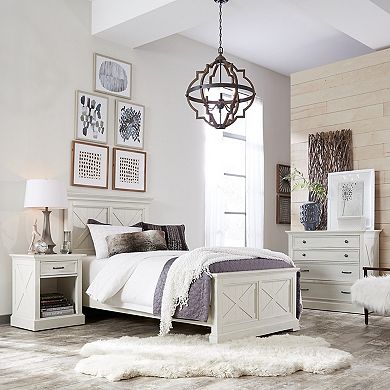 homestyles Seaside Lodge Bedroom Bed, Dresser, Nighstand 3-piece Set